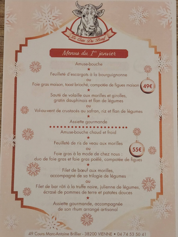 Évènements - Le Coin Du Bœuf - Restaurants Vienne France - Restaurant Vienne